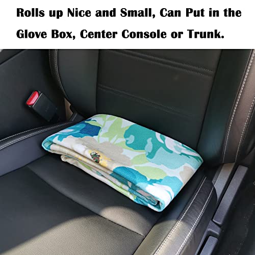 Image of Car Seat Cover Protector Front Seats,for Gym Workout,Running,Swimming,Beach and Hiking,Waterproof Sweat Towel Bucket Seat Covers for Cars SUV Trucks (Chrysanthemum, 1Pcs)