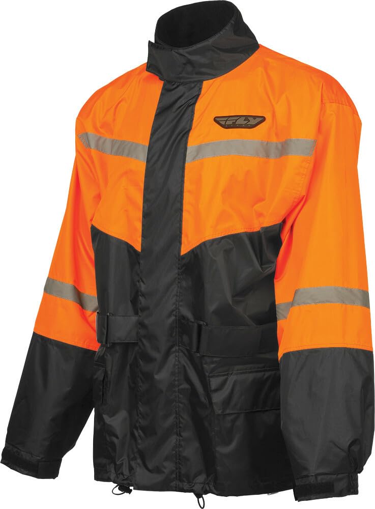 Fly Racing Adult 2-PIECE RAIN SUIT (BLACK/ORANGE, XXX-Large)