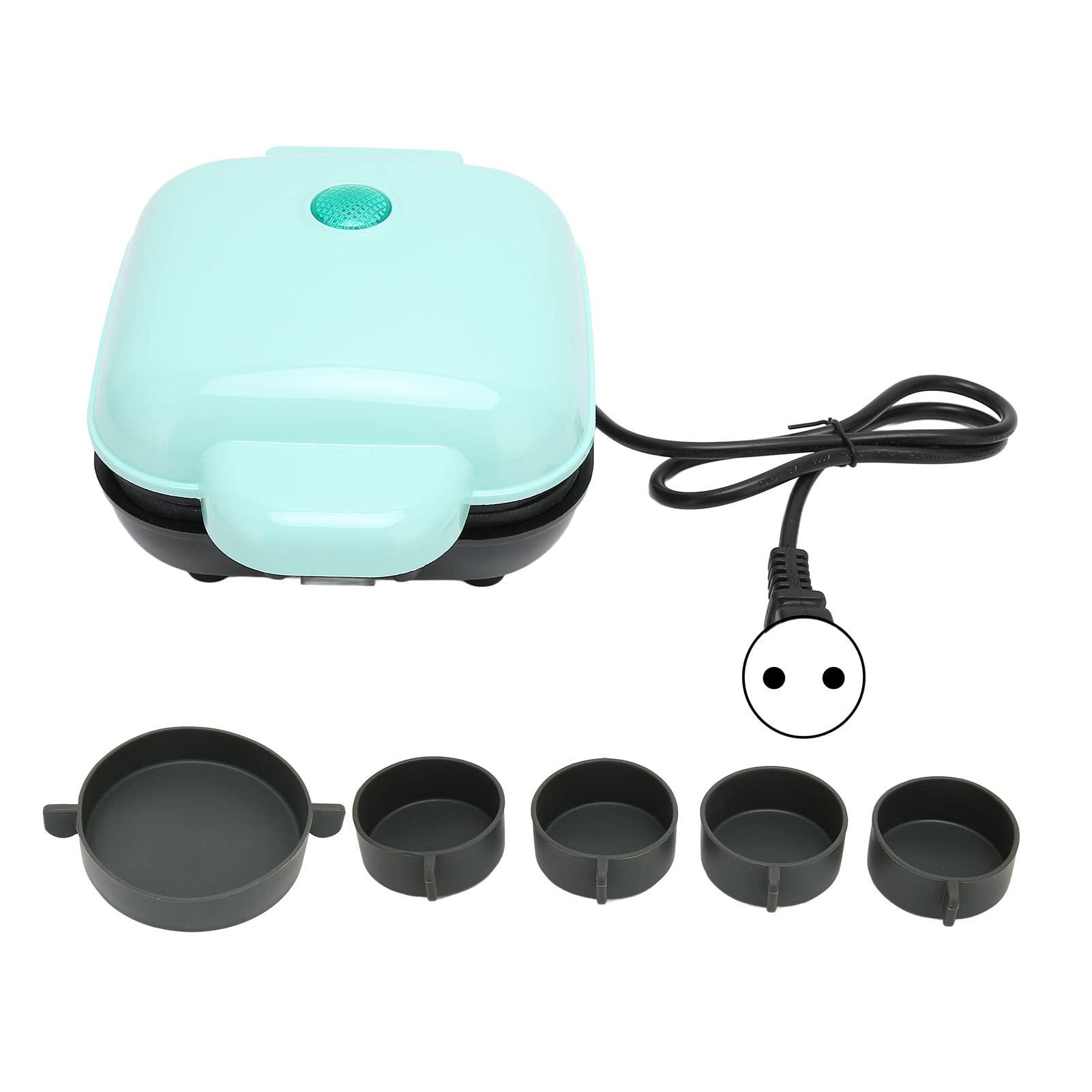 Egg Bite Maker Máquina de Tarta de Huevo Desayuno Máquina de Desayuno Bandejas con para el Hogar Máquina de Desayuno Azul 420W 5 para Cazadores Furtivos de Huevos (Enchufe UE