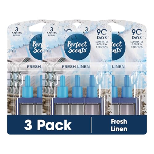 3x Perfect Scents Air Freshener Refill 20ml - Fresh Linen - Compatible with 3volution 20ml per Pack