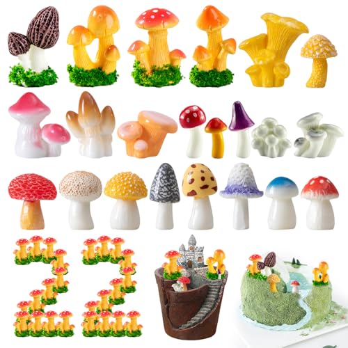 22 Stück Pilzmännchen Deko Pilz Figuren Deko Pilz Pilz Deko Deko...