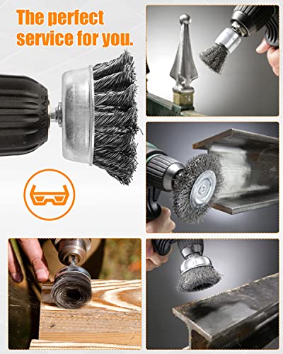 Image of 20 Pcs Wire Wheel for Drill, Heavy Duty Wire Brush for Drill