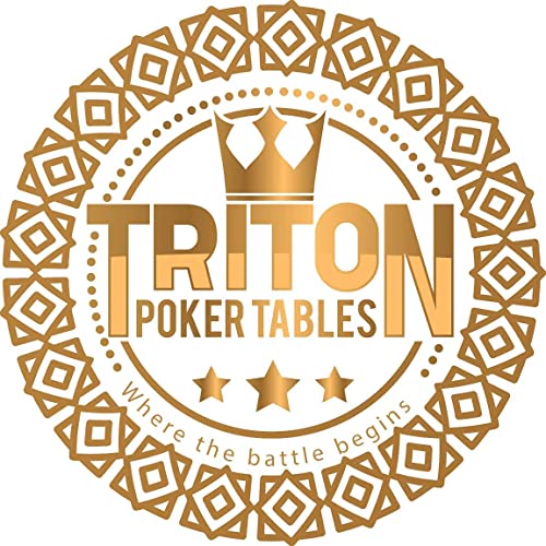 Triton™ Premium Portable Poker Table Mat 10 Player Gold Black - Multi-Spandex Fabric Rubber Portable Poker Game Mat With Zippered Oxford Fabric Carry Bag - 77.75" L X 35.5" W #TOP5