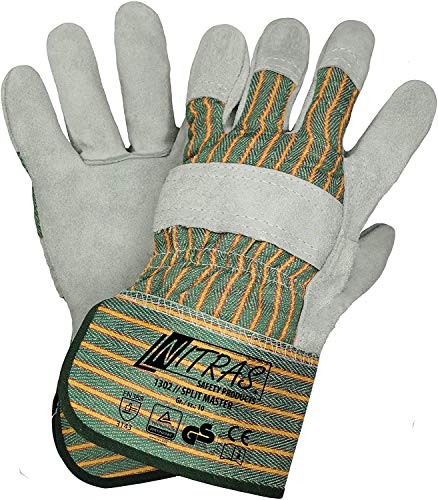 12 Paar NITRAS 1302 Split Master Handschuh Rindspaltleder TÜV/GS Gr.: 10 (12)