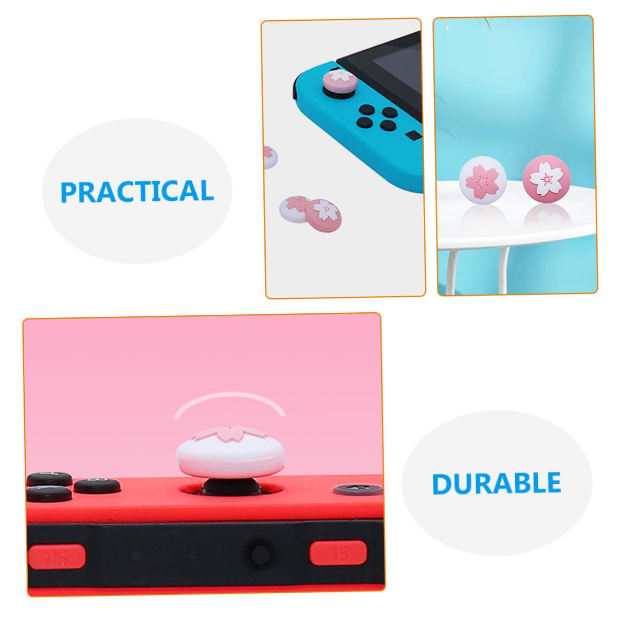 Gatuida 80pezzi Coperture Per Joystick Per Controller Switch Grip Protettivo Per Gioco Accessori Compatibili Per Console Design Confortevole e Antiscivolo
