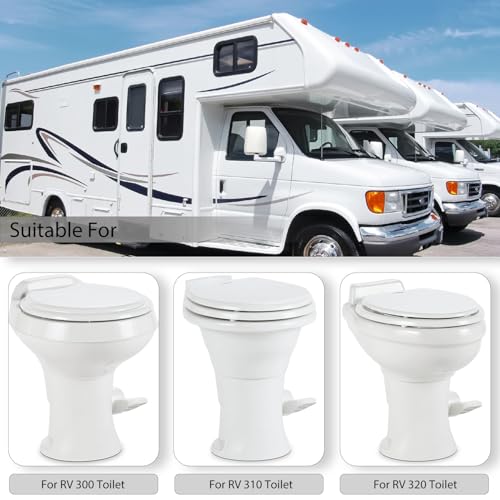 Image of RV Toilet Seal with 3 Inch Socket Floor Flange Kit RV Toilet Replacement for Dometic 310 RV Toilet, Fits 300 /320 RV Toilets Replaces 385345892, 385311658, 385311652 (Toilet Flange Kit)