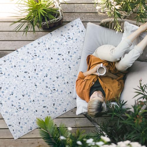 Tapis de sol vinyle imperméable et résistant aux UV effet pierre