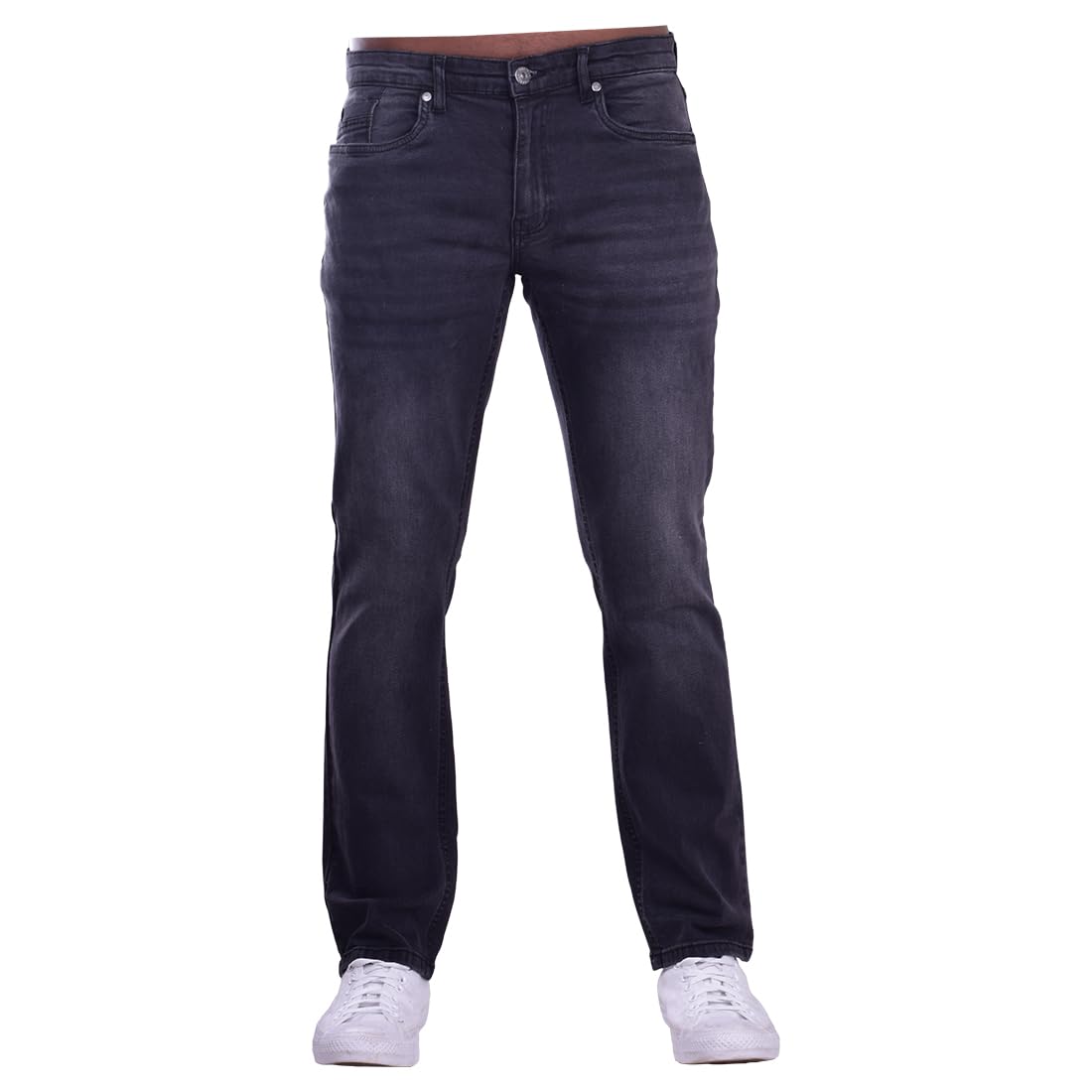 Firetrap Men's Dark Grey ’S Jeans – Regular Fit Stretch Denim Jeans, Straight Leg, Comfortable Everyday Casual Wear 36W / 32L