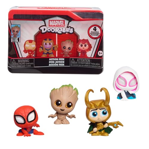 Just Play Personaggi da collezione Marvel™ Doorables Action Peek, personaggi da 3,8 cm, giocattoli per bambini dai 5 anni