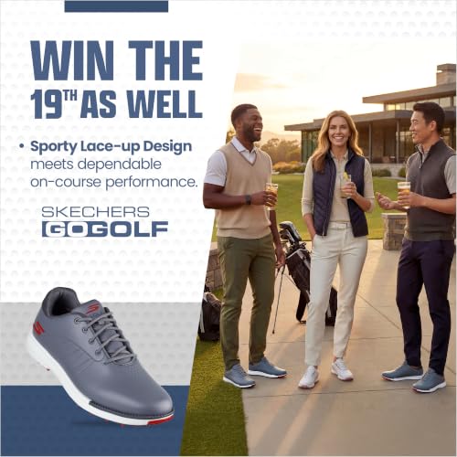 Image of Skechers Men's Tempo Waterproof Golf Shoes | Golf, Waterproof, GOGA MAX, ECO FLIGHT, GRIPFLEX Spikeless Outsole, Breathable, Lightweight