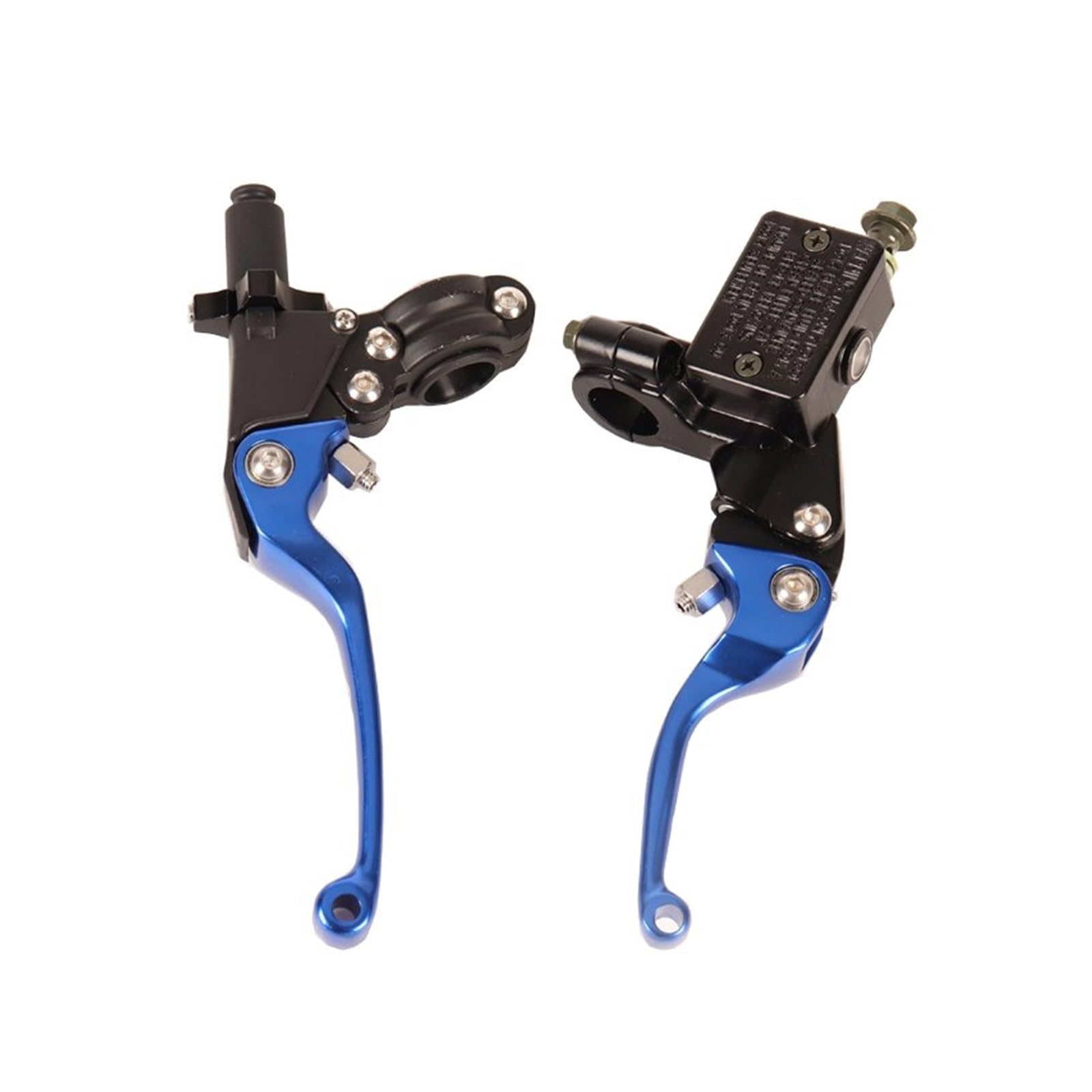 Iukmr Blue Motorcycle Clutch Brake Lever Universal Motorcycle Brake Clutch Bull Horn Levers Handle Drum Off-Road Vehicle(Blue)