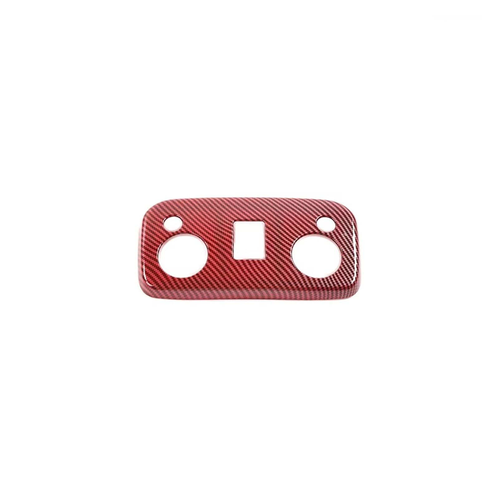 Interior Trim for Mustang 2015 2016 2017 2018-2023 ABS Car Interior Roof Reading Light Panel Decoration Cover Stickers Panel Frame Cover(Red Carbon Fiber)