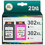 Modèle： KEENKLE 302XL Remanufacturées Cartouche pour HP 302 302XL Cartouches pour HP 302 XL Noir et Couleur (pas d'origine)