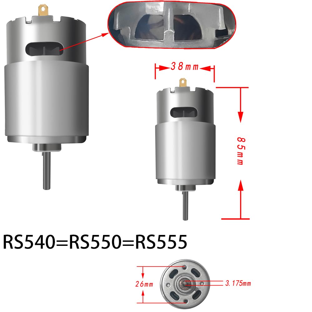 2PCS 24V RS550 40000RPM Ride On Car Motor Upgrade,High Speed Electric Motor for Kids Electric Ride on Toys Car Replacement Parts - Image 3