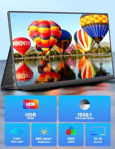 Image of KEEPTIME 14.5 inch UHD IPS Matte Laptop Monitor, Slim Lightweight 1500:1 Dual USB-C HDMI Computer Gaming Display with Speakers, Travel Monitor for PC Phone PS5 /4 Xbox Switch