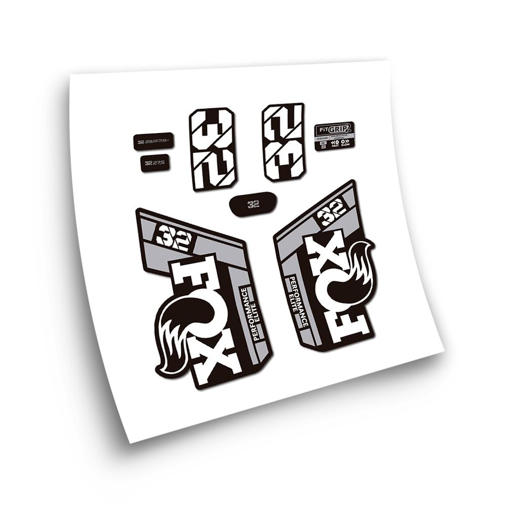 STAR SAM Stickers Compatible with Fox 32 Performance Elite 2021 White 1 cm