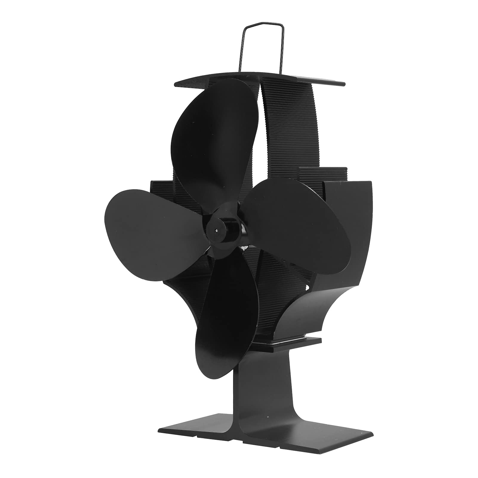 Ventilatore per Stufa Alimentato a Calore a 4 Pale Ventilatore per Camino in Alluminio a Circolazione del Calore per la Combustione di Tronchi di Legno Domestici