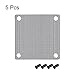 uxcell PC Dust Fan Screen with Screws for Cooling Dustproof Case Cover PVC 50mm 5pcs