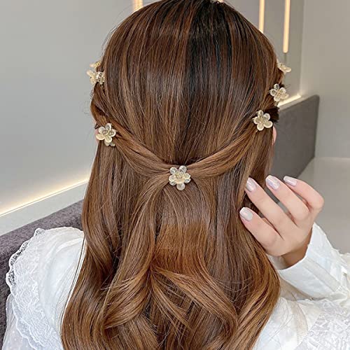 20 Pcs Flower Claw Clips Mini Hair Clips Small Hairs Clips Sweet Mini Barrettes Non-Slip Small Hairs Clips for Women Cute Hair Clips Haires Accessories for Women Photograph Party - Image 2