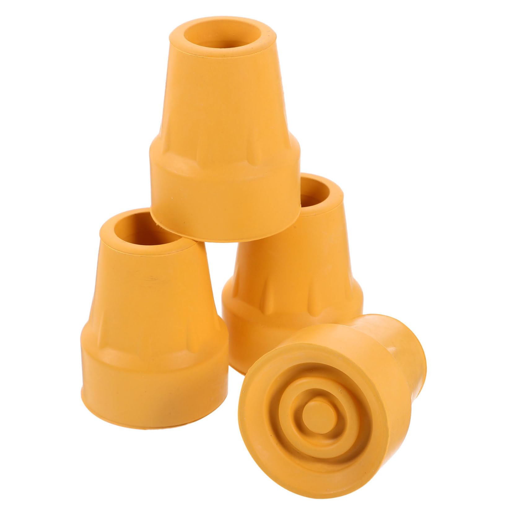 BESTYASH 3 Ensembles De Pointes De Bâtons De Marche Coussinets Anti Pour Chaussures Poignée Pied Tampon Marcher De Marche Remplacement Caoutchouc Jaune 4 Pièces * 3