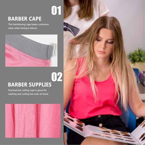 Capa de peluquería para casa evita caída de cabello rosa de mujer 4