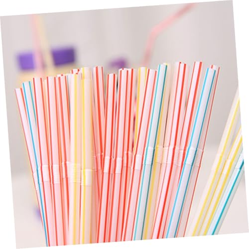 Pitillos plásticos coloridos flexibles 600 pcs miniatura 2