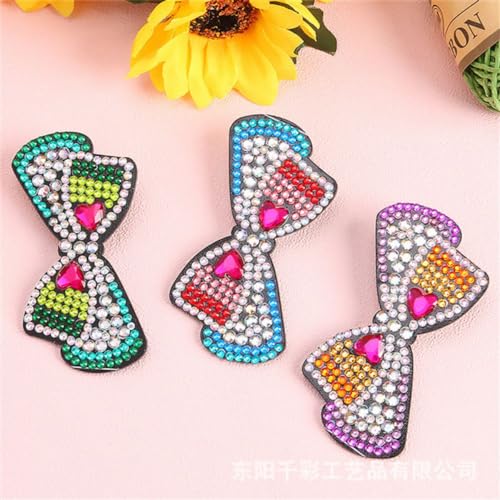 Set de 3 pinzas para cabello con diseño de diamante miniatura 4