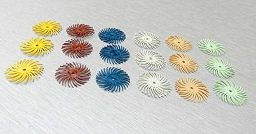 3M Radial Bristle Disc 3/4" Diameter Brush Assortment 19 Pcs Set 6 Different Grits And Mandrel By Jts Made In Usa #TOP7