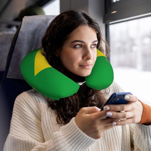 Almohada de viaje de espuma viscoelástica negra miniatura 6