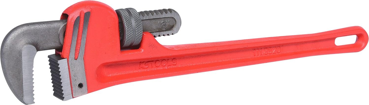 KS Tools 111.3520 Llave Stillson de acero, para uso con una sola mano, 450 mm