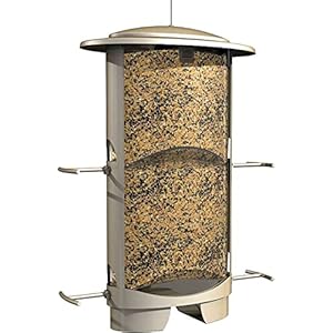 More Birds X-1 Squirrel-Proof Bird Feeder with 4.2-Pound Bird Seed Capacity and Four Feeding Ports