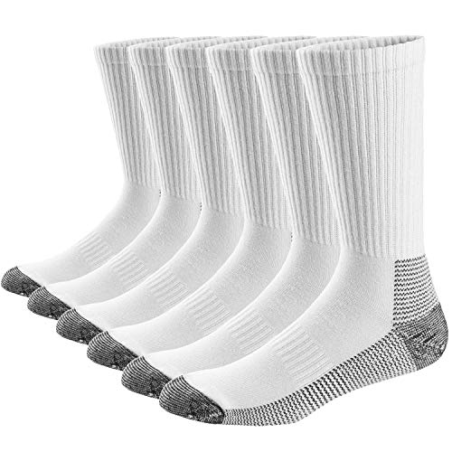 Ueither Hommes Femmes Cushion Crew Lot de 6 Paires Chaussettes de sport