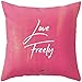 Love Freely Throw Pillows with Insert. Relax well Red couch pillow. Unique gift for her with inspirational message for Decorative Pillows sofa set. Perfect love square pillows (Faux Suede, 12x12 inch)