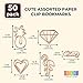 Bright Creations Cute Paper Clip Bookmarks (Rose Gold, 50 Pieces)