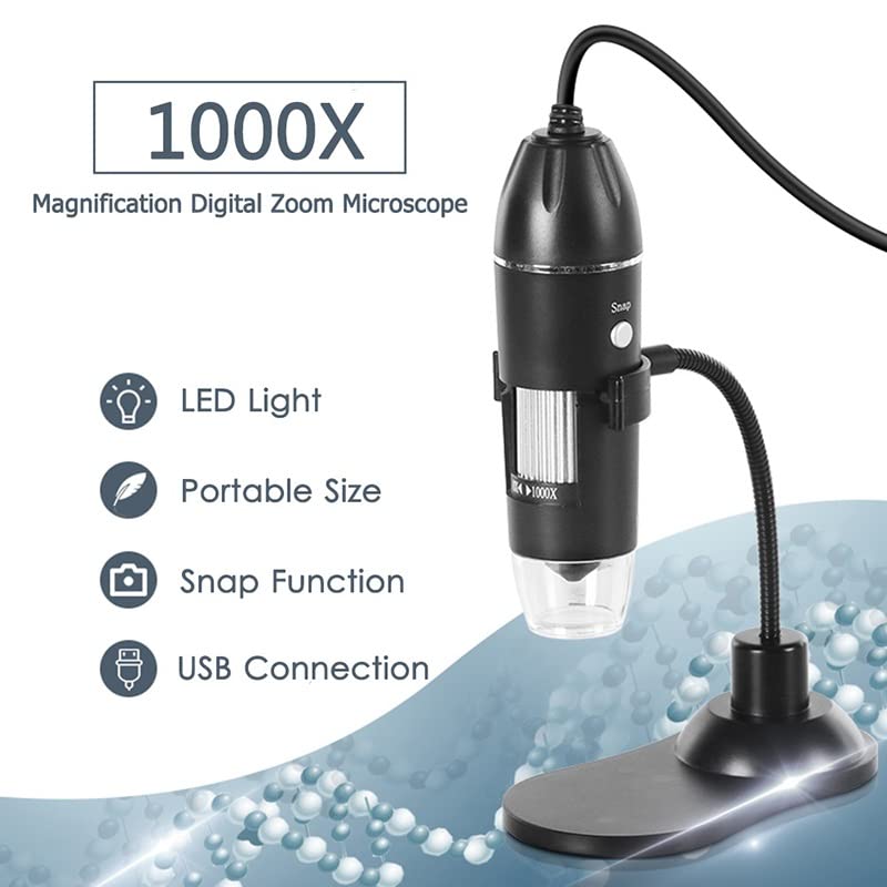 Loupe à 8 LED avec microscope USB à zoom numérique pour laboratoire - 4