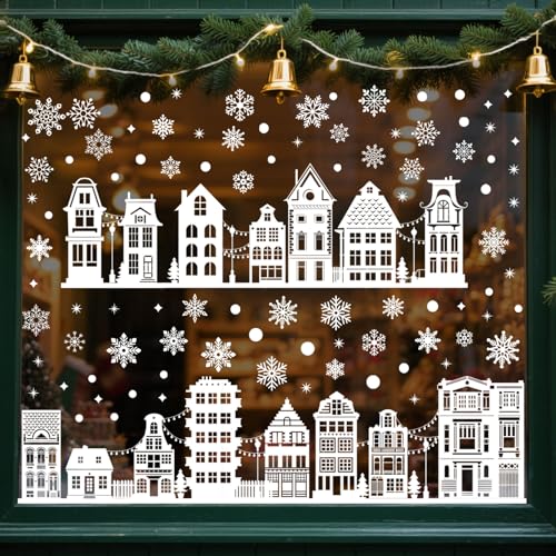 AhfuLife Fensterbilder Weihnachten, 137 Stück Fenstersticker...