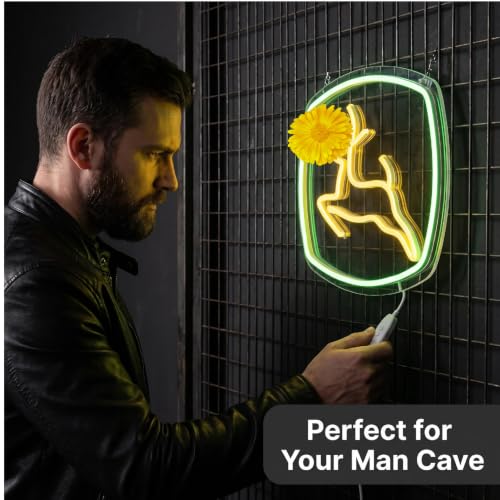 Image of Farm Neon Sign Neon Sign, Dimmable LED Tractor Neon Wall Light, USB Powered Farm Neon Light for Man Cave Garage Motorcycle Room Industrial Home Shop Decoration