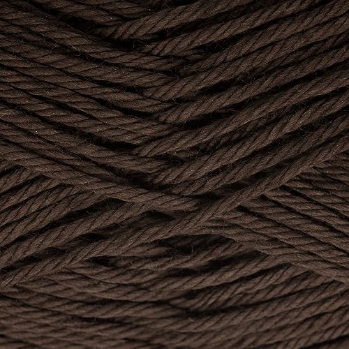 Image of Estako Royal Cotton, 100% Mercerized Giza Cotton Yarn, Soft, Super Fino 1 for Crochet and Knitting 1.76 Oz (50g) / 137 Yrds (125m) (5086 - Dark Brown)