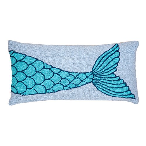C&F Home Mermaid Tail Hooked Pillow 12 x 24 Blue