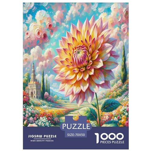 Puzzles imposibles de 1000 piezas Dahlia, un gran desafío de arte para adultos