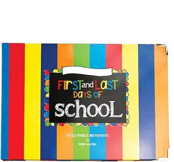 Easiest School Days Memory Album,First and Last Day of School Memory Book,School Memory Keepsake Book,Class Keeper Scrapbook,Reusable Photo Prop Picture Album KeepsakeBinder Organizer (B)
