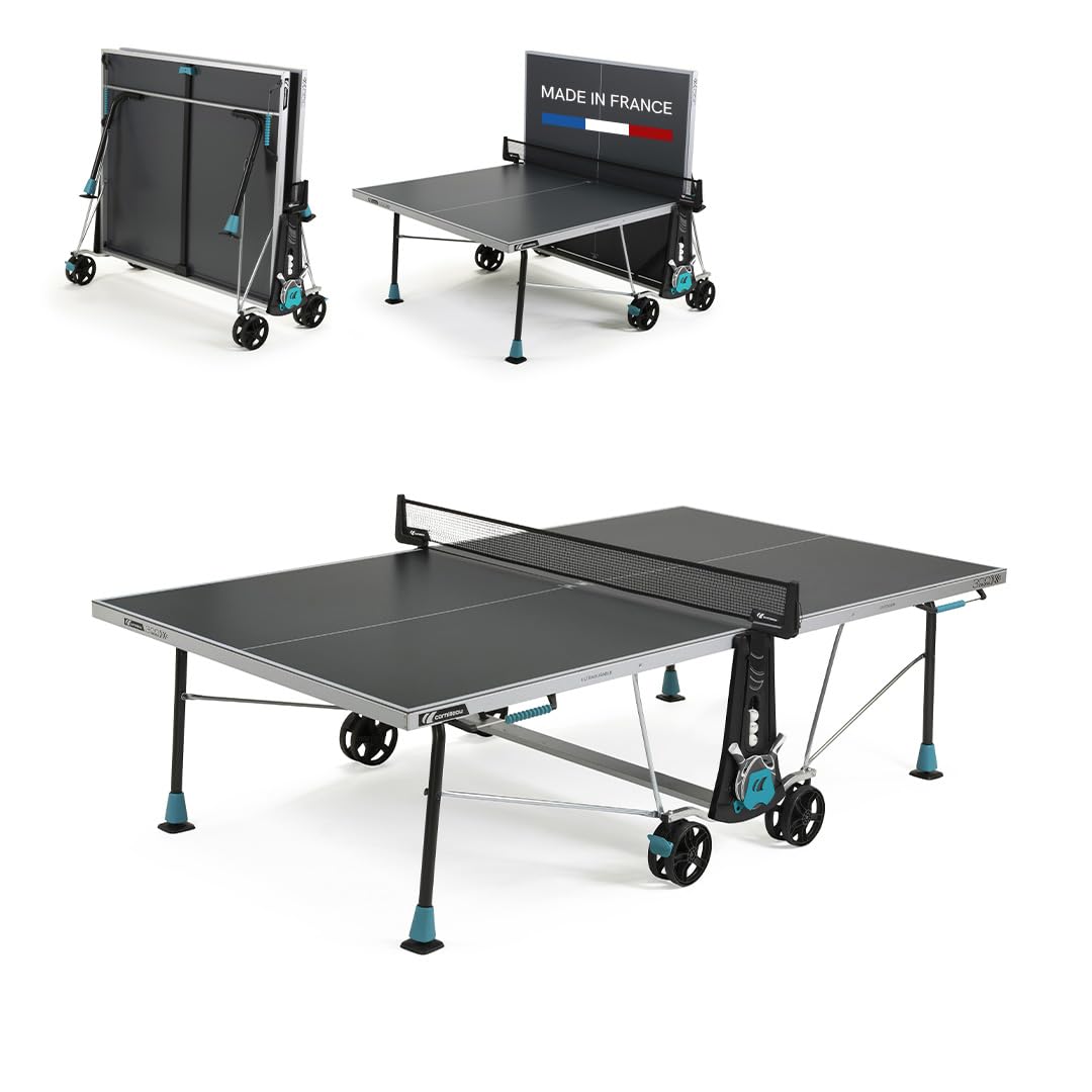 Cornilleau Outdoor Table 300X for Outdoor, Laminated 5 mm, FFTT Approval – Point Counters, Blue or Grey