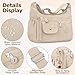 Imagen de BTNEEU Bolso Bandolera Mujer Grande Nylon Bolso Cruzado Impermeable Bolsos Multibolsillos Crossbody Bag Mediano con Correa Ajustable Casual Ligero Bolsos de Mano para Escuela Viaje Trabaja