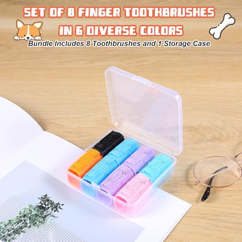 Image of LLOUSSAK 8 Pack Dog Toothbrush Kit, Finger Toothbrush for Dogs, Finger Toothbrushs for Dog Teeth, Dogs Dental Care Tooth Brush Puppy Tooth Brushing