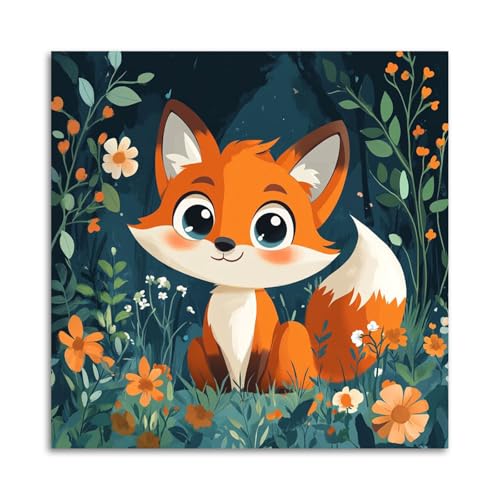 GOUGOUFAFA Malen Nach Zahlen Kinder mit Rahmen, Malen nach zahlen kinder ab 5 6 7 8 9 10 Jahre, Malset mit Rahmen, Pinsel und Acrylfarben, Geschenk für Mädchen und Jungen, mit Glitzer 20x20cm