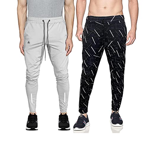 Image of AVOLT Men Slim Fit Lycra Blend Track Pants