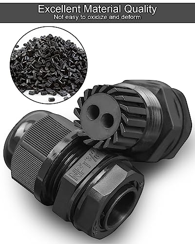 EMIHO 2Pcs Fuel Cell Electrical Bulkhead Fitting Partition Connector 10GA Wire Fuel Pump Assembly fit for 3/8npt Thread Opening for 10-12 Gauge Wires - Thumbnail 4