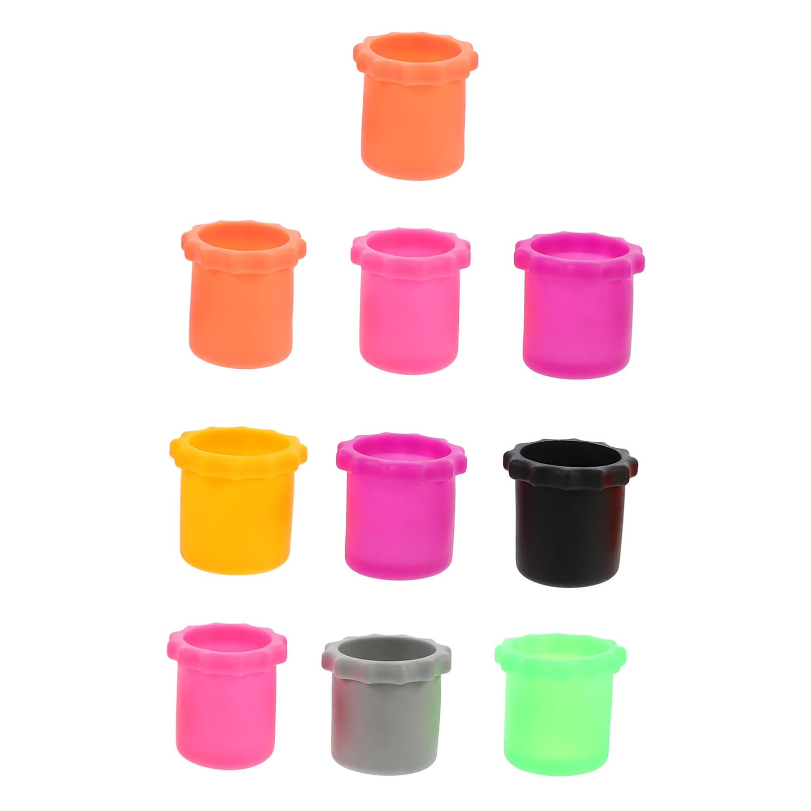 KALLORY 10Pcs Handheld Microphone Bottom Sleeve Protector Random Color Covers for Shock Absorption Fits Various Microphones for Parties Conferences