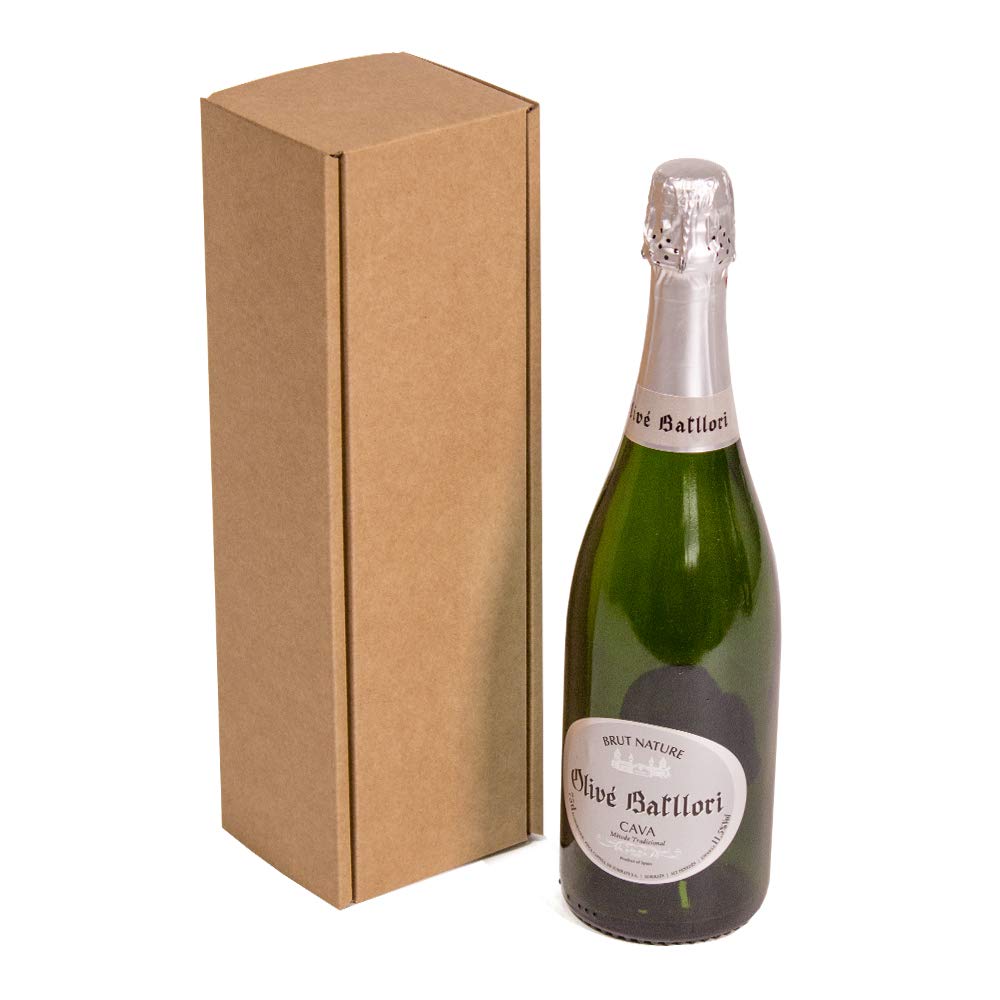 ONLY BOXES Geschenkkarton Für 3 Flaschen – Weiß, Selbstmontierend, Mit Sichtfenster & Tragegriff, Aus Wellpappe, Maße 26x9x35 Cm