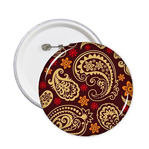 Badge tissu marron motif grain coloré un lot de 5 pièces idéal pour offrir